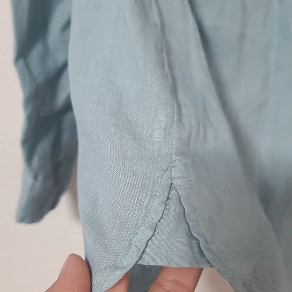 J. Jill Light Blue Linen Shirt - Picture 5 of 7